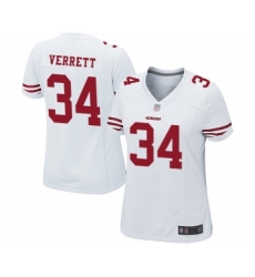 Women's San Francisco 49ers #34 Jason Verrett Game White Football Jersey