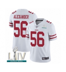 Men's San Francisco 49ers #56 Kwon Alexander White Vapor Untouchable Limited Player Super Bowl LIV Bound Football Jersey