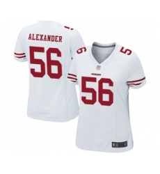 Women's San Francisco 49ers #56 Kwon Alexander Game White Football Jersey