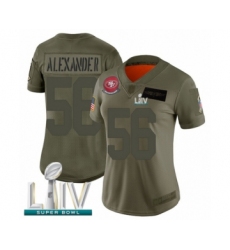 Women's San Francisco 49ers #56 Kwon Alexander Limited Olive 2019 Salute to Service Super Bowl LIV Bound Football Jersey