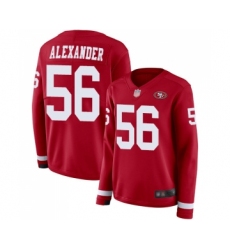 Women's San Francisco 49ers #56 Kwon Alexander Limited Red Therma Long Sleeve Football Jersey