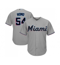 Youth Miami Marlins #54 Sergio Romo Replica Grey Road Cool Base Baseball Jersey