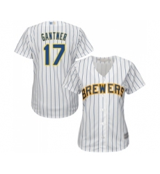 Women's Milwaukee Brewers #17 Jim Gantner Replica White Home Cool Base Baseball Jersey