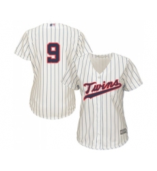 Women's Minnesota Twins #9 Marwin Gonzalez Replica Cream Alternate Cool Base Baseball Jersey