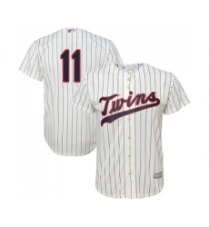 Youth Minnesota Twins #11 Jorge Polanco Replica Cream Alternate Cool Base Baseball Jersey