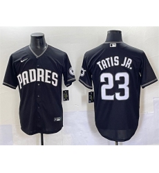 Men's San Diego Padres #23 Fernando Tatis Jr. Black Stitched Baseball Jersey