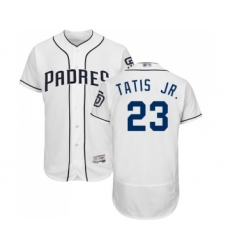 Men's San Diego Padres #23 Fernando Tatis Jr. White Home Flex Base Authentic Collection Baseball Jersey