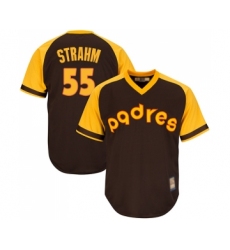 Youth San Diego Padres #55 Matt Strahm Replica Brown Alternate Cooperstown Cool Base Baseball Jersey