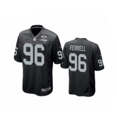 Men's Oakland Raiders #96 Clelin Ferrell Black 2020 Inaugural Season Game Jersey