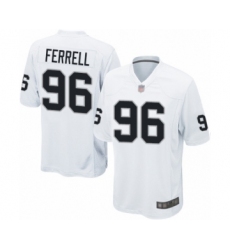 Men's Oakland Raiders #96 Clelin Ferrell Game White Football Jersey