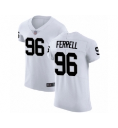 Men's Oakland Raiders #96 Clelin Ferrell White Vapor Untouchable Elite Player Football Jersey
