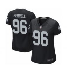 Women's Oakland Raiders #96 Clelin Ferrell Game Black Team Color Football Jersey