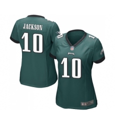 Women's Philadelphia Eagles #10 DeSean Jackson Game Midnight Green Team Color Football Jersey