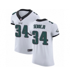 Men's Philadelphia Eagles #34 Andrew Sendejo White Vapor Untouchable Elite Player Football Jersey