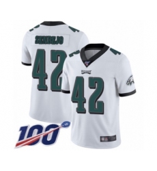 Youth Philadelphia Eagles #42 Andrew Sendejo White Vapor Untouchable Limited Player 100th Season Football Jersey