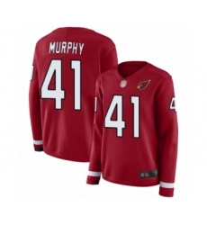 Women's Arizona Cardinals #41 Byron Murphy Limited Red Therma Long Sleeve Football Jersey