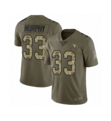 Youth Arizona Cardinals #33 Byron Murphy Limited Olive Camo 2017 Salute to Service Football Jersey