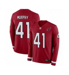 Youth Arizona Cardinals #41 Byron Murphy Limited Red Therma Long Sleeve Football Jersey
