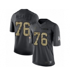 Men's Atlanta Falcons #76 Kaleb McGary Limited Black 2016 Salute to Service Football Jersey