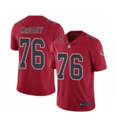 Men's Atlanta Falcons #76 Kaleb McGary Limited Red Rush Vapor Untouchable Football Jersey