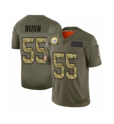 Men's Pittsburgh Steelers #55 Devin Bush 2019 Olive Camo Salute to Service Limited Jersey