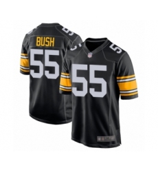 Men's Pittsburgh Steelers #55 Devin Bush Game Black Alternate Football Jersey