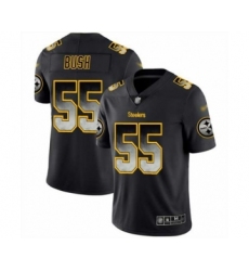 Men's Pittsburgh Steelers #55 Devin Bush Limited Black Smoke Fashion Football Jersey