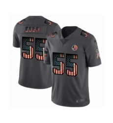 Men's Pittsburgh Steelers #55 Devin Bush Limited Black USA Flag 2019 Salute To Service Football Jersey