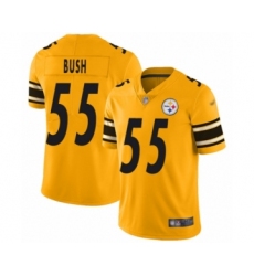 Men's Pittsburgh Steelers #55 Devin Bush Limited Gold Inverted Legend Football Jersey