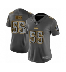 Women's Pittsburgh Steelers #55 Devin Bush Limited Gray Static Fashion Football Jersey