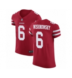 Men's San Francisco 49ers #6 Mitch Wishnowsky Red Team Color Vapor Untouchable Elite Player Football Jersey