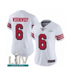 Women's San Francisco 49ers #6 Mitch Wishnowsky Limited White Rush Vapor Untouchable Super Bowl LIV Bound Football Jersey