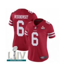 Women's San Francisco 49ers #6 Mitch Wishnowsky Red Team Color Vapor Untouchable Limited Player Super Bowl LIV Bound Football Jersey
