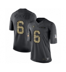 Youth San Francisco 49ers #6 Mitch Wishnowsky Limited Black 2016 Salute to Service Football Jersey