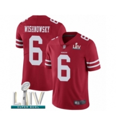 Youth San Francisco 49ers #6 Mitch Wishnowsky Red Team Color Vapor Untouchable Limited Player Super Bowl LIV Bound Football Jersey