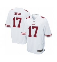 Men's San Francisco 49ers #17 Jalen Hurd Game White Football Jersey
