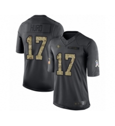 Men's San Francisco 49ers #17 Jalen Hurd Limited Black 2016 Salute to Service Football Jersey