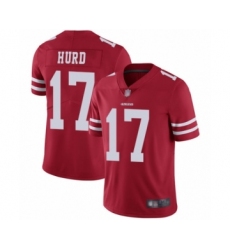 Men's San Francisco 49ers #17 Jalen Hurd Red Team Color Vapor Untouchable Limited Player Football Jersey