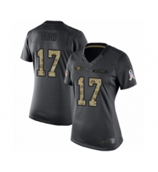 Women's San Francisco 49ers #17 Jalen Hurd Limited Black 2016 Salute to Service Football Jersey