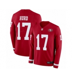 Youth San Francisco 49ers #17 Jalen Hurd Limited Red Therma Long Sleeve Football Jersey