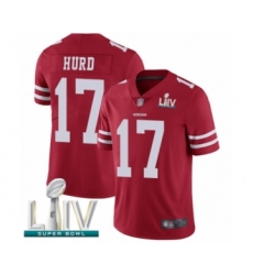 Youth San Francisco 49ers #17 Jalen Hurd Red Team Color Vapor Untouchable Limited Player Super Bowl LIV Bound Football Jersey