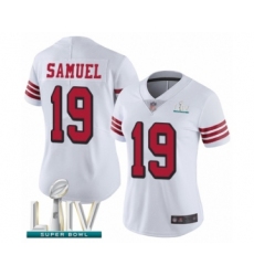 Women's San Francisco 49ers #19 Deebo Samuel Limited White Rush Vapor Untouchable Super Bowl LIV Bound Football Jersey
