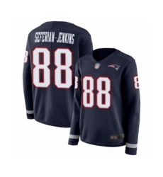 Women's New England Patriots #88 Austin Seferian-Jenkins Limited Navy Blue Therma Long Sleeve Football Jersey