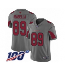 Youth Arizona Cardinals #89 Andy Isabella Limited Silver Inverted Legend 100th Season Football Jersey