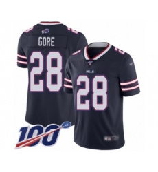 Youth Buffalo Bills #28 Frank Gore Limited Navy Blue Inverted Legend 100th Season Football Jersey