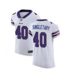 Men's Buffalo Bills #40 Devin Singletary White Vapor Untouchable Elite Player Football Jersey