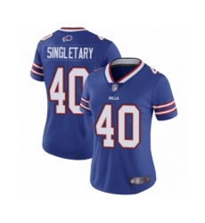 Women's Buffalo Bills #40 Devin Singletary Royal Blue Team Color Vapor Untouchable Elite Player Football Jersey