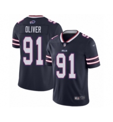 Men's Buffalo Bills #91 Ed Oliver Limited Navy Blue Inverted Legend Football Jersey