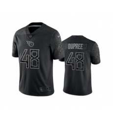 Men's Tennessee Titans #48 Bud Dupree Black Reflective Limited Stitched Football Jersey