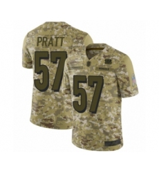 Youth Cincinnati Bengals #57 Germaine Pratt Limited Camo 2018 Salute to Service Football Jersey